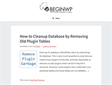 Tablet Screenshot of beginwp.com